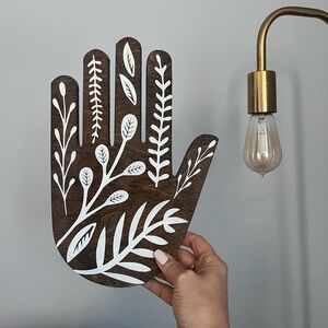 Bohemian hand painted decorative “henna hand.”